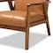 Baxton Studio Nikko Mid-century Modern Tan Faux Leather and Walnut Brown finished Wood Lounge Chair 175-10974-Zoro - alternate 9